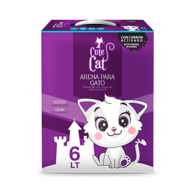 Arena Cute Cat carbón activado 6 lt