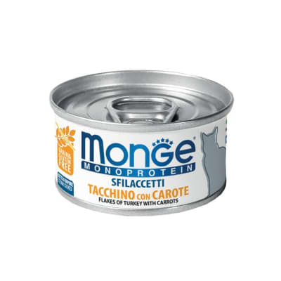 Monge Feline Adult Monoprotein Pavo y zanahoria lata 80 g