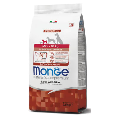 Monge Canine Puppy Mini cordero y arroz 2.5 kg