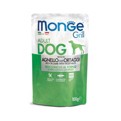 Monge Canine Grill Cordero y vegetales sobre 100 g