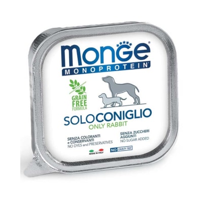 Monge Canine Adult Monoprotein Conejo alutray 150 g