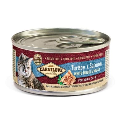 Carnilove gato adulto pavo y salmon lata 100 g