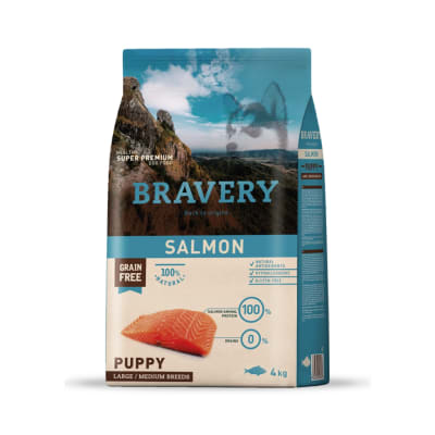 BRAVERY SALMON PUPPY LARGE/MEDIUM BREEDS 4 KG