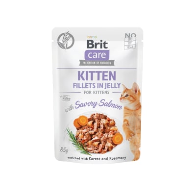BRIT CARE CAT FILLETS IN JELLY KITTEN 85 G