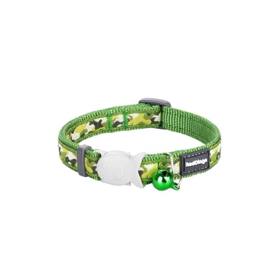 Cat Collar Design Red Dingo Camouflage Green