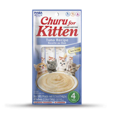 CHURU CAT TUNA RECIPE FOR KITTENS X 4 TUBOS
