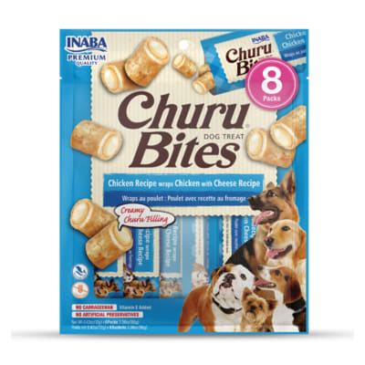 CHURU DOG BITES WRAPS CHICKEN WITH CHEESE X 8 UND