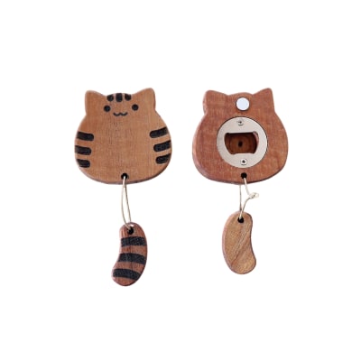 DESTAPADOR IMANTADO GATITO MADERA