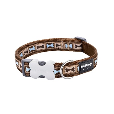 Dog Collar Design Red Dingo Bone Yard Brown