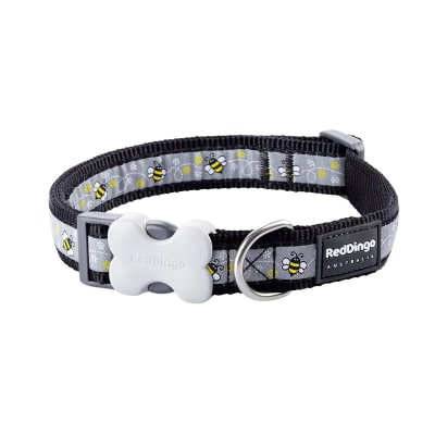 Dog Collar Design Red Dingo Bumble Bee Black