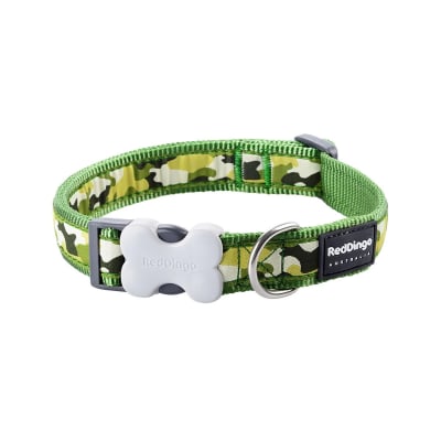 Dog Collar Design Red Dingo Camouflage Green