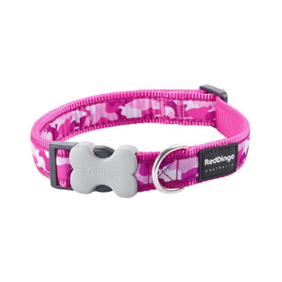 Dog Collar Design Red Dingo Camouflage Hot Pink
