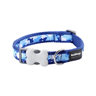 Dog Collar Design Red Dingo Camouflage Navy S