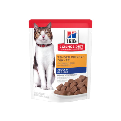 Hills SD Feline Adult 7+ Tender Chicken Dinner sobre