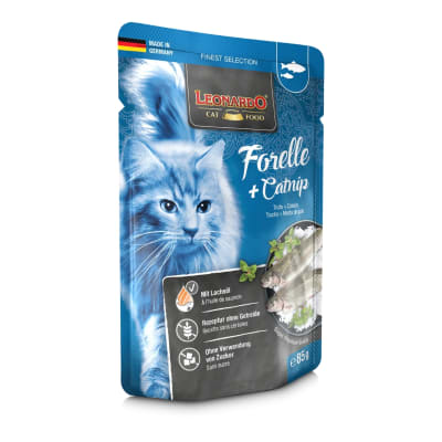 LEONARDO TRUCHA Y CATNIP SACHET 85 g