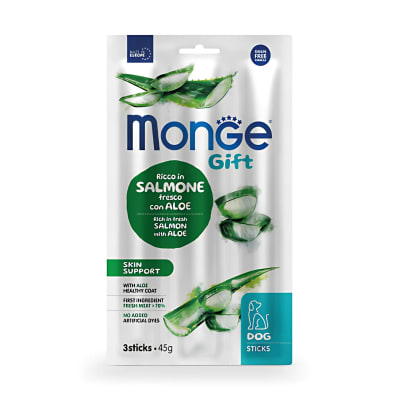 MONGE GIFT STICKS SKIN SUPPORT DOG (SALMON+ALOE) 45 G
