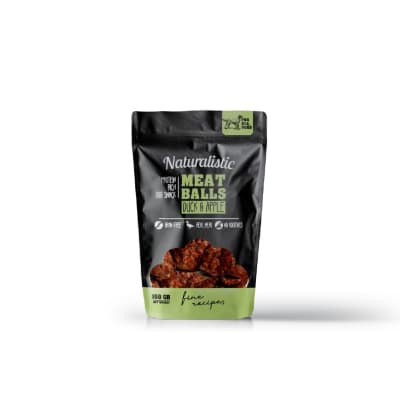 NATURALISTIC FINES RECIPES MEATBALLS DUCK AND APPLE 100 GR