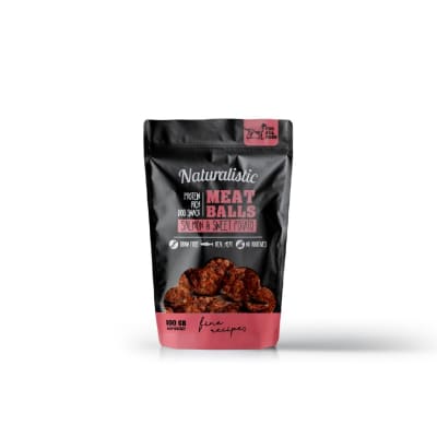 NATURALISTIC FINES RECIPES MEATBALLS SALMON AND SWEET POTATO 100 GR