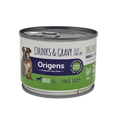 Origens original res/pavo perro adulto sobrepeso lata