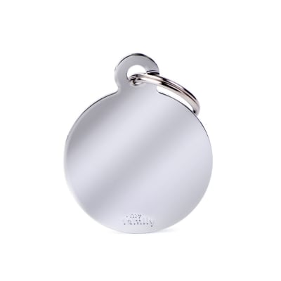PLACA BASIC CHROME BIG ROUND CHROMED BRASS (MFB16)