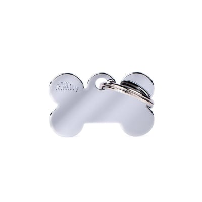 PLACA BASIC CHROME SMALL BONE CHROMED BRASS (MFB01)