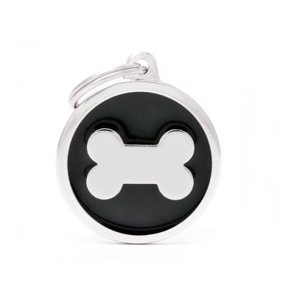 PLACA CLASSIC BLACK BIG CIRCLE BONE (CH17BLACKBONE)