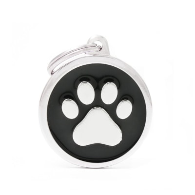 PLACA CLASSIC BLACK BIG CIRCLE PAW (CH17BLACKPAW)