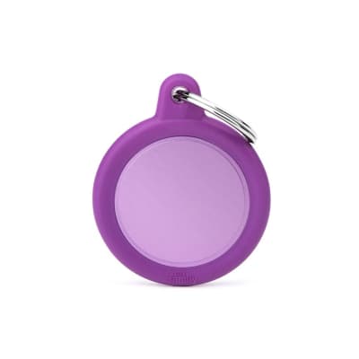 PLACA HUSHTAG ALUMINIUM CIRCLE WITH RUBBER