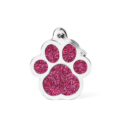 PLACA SHINE BIG PAW PINK GLITTER (GL02BIGPINK)