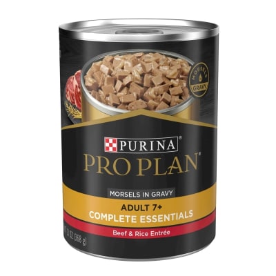 Pro Plan Adulto mayor 7+ carne y arroz lata 368 g