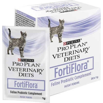Pro Plan VS Fortiflora para gatos sobre 1 g
