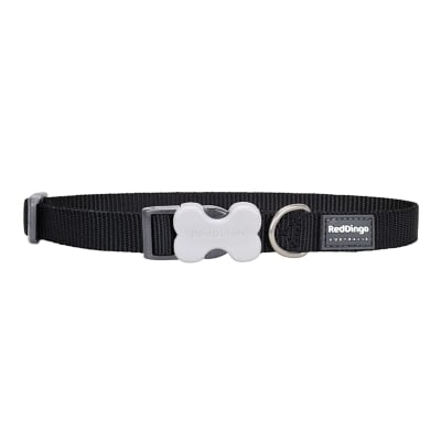Dog Collar Plain Red Dingo Classic Black