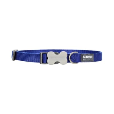 Dog Collar Plain Red Dingo Classic Dark Blue