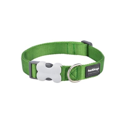 Dog Collar Plain Red Dingo Classic Green