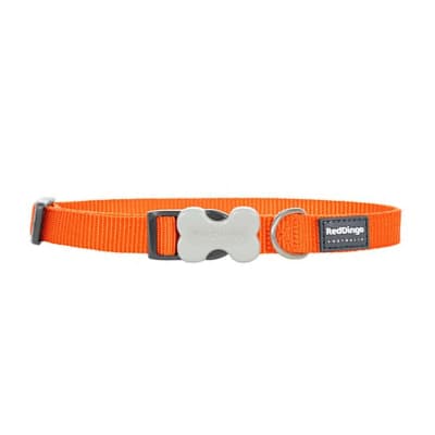 Dog Collar Plain Red Dingo Classic Orange
