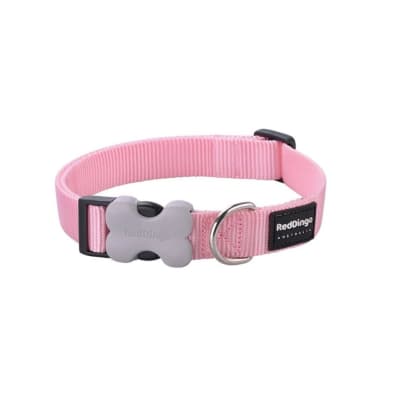 Dog Collar Plain Red Dingo Classic Pink