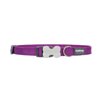 Dog Collar Plain Red Dingo Classic Purple