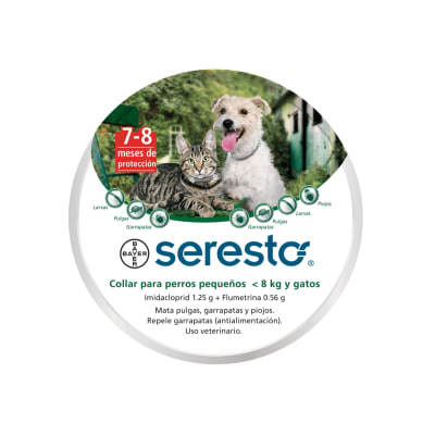Seresto collar perros pequeños y gatos < 8 kg