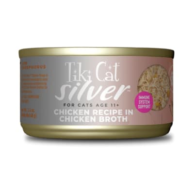 TIKI CAT SILVER WET FOOD CHICKEN LATA 68 G