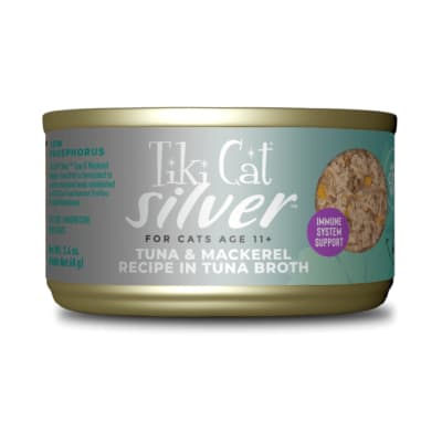 TIKI CAT SILVER WET FOOD TUNA/MACKEREL IN TUNA LATA 68 G