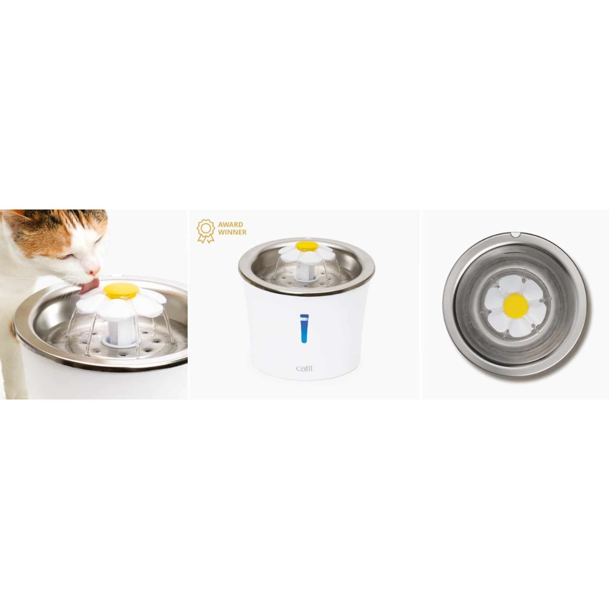 Cat it Fuente de agua de acero inoxidable3