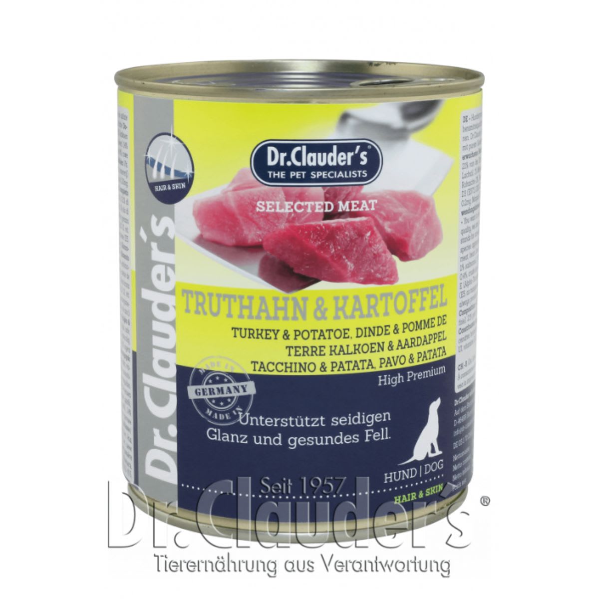 Dr. Clauder´s Dog Lata Pavo y Papa2