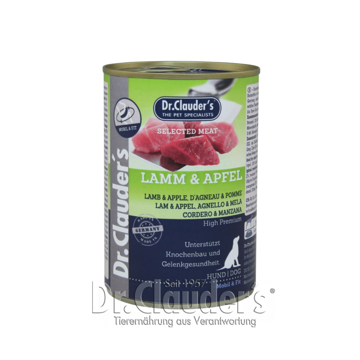 Dr. Clauder´s Dog Lata Cordero y Manzana2