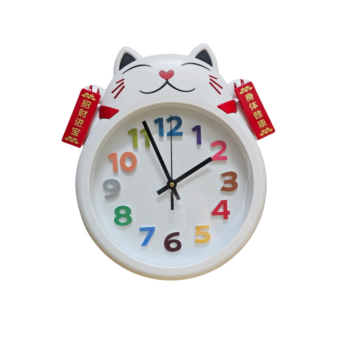 Reloj de pared de gato de la fortuna1