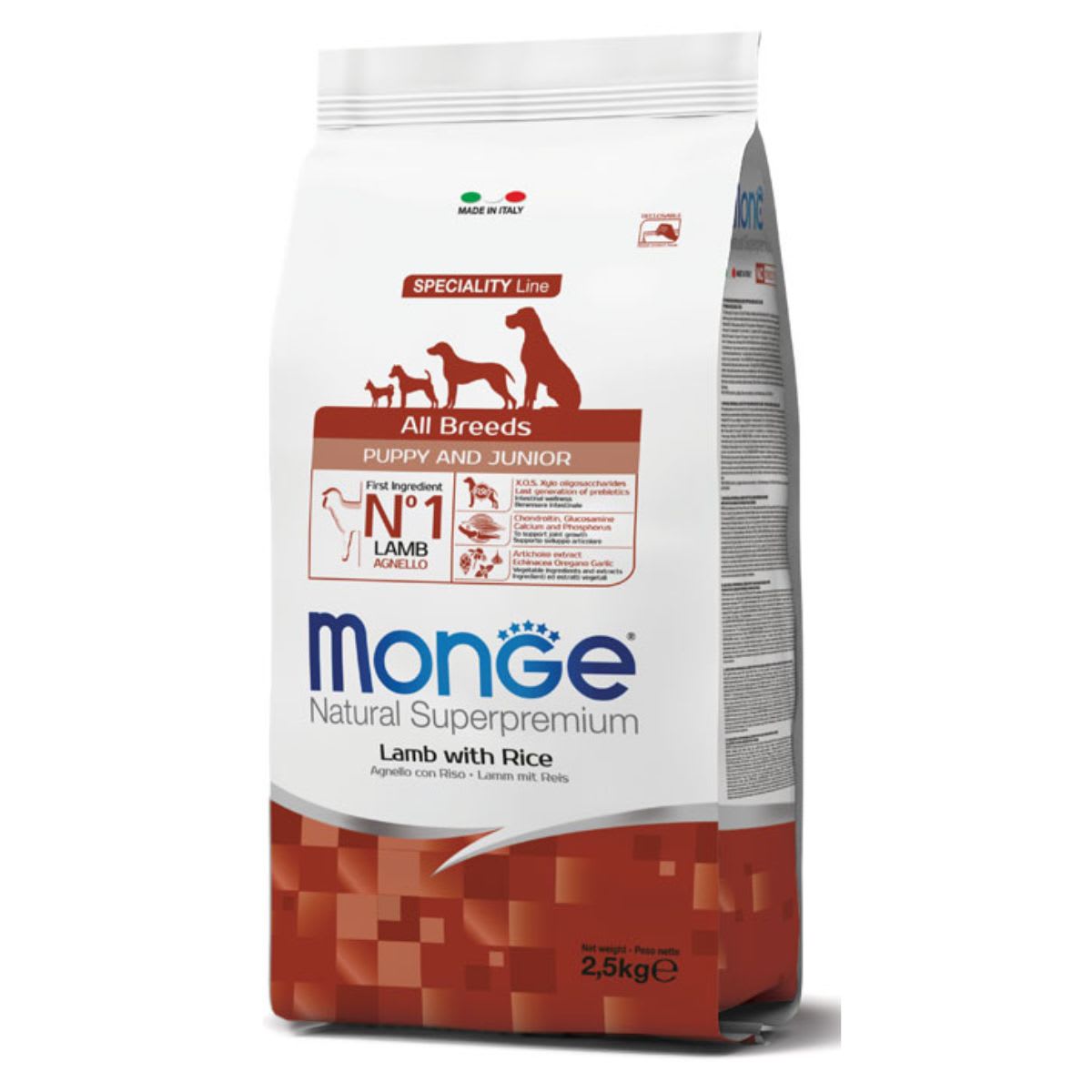 Monge Canine Puppy cordero y arroz 2.5 kg1