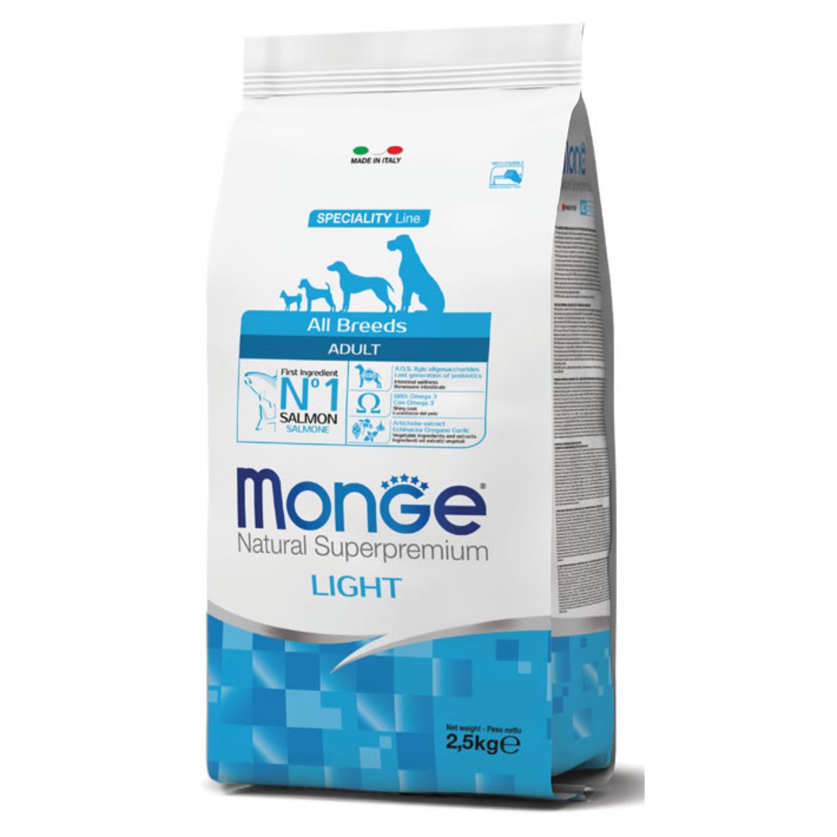Monge Canine Adult Salmon light 2.5 kg1