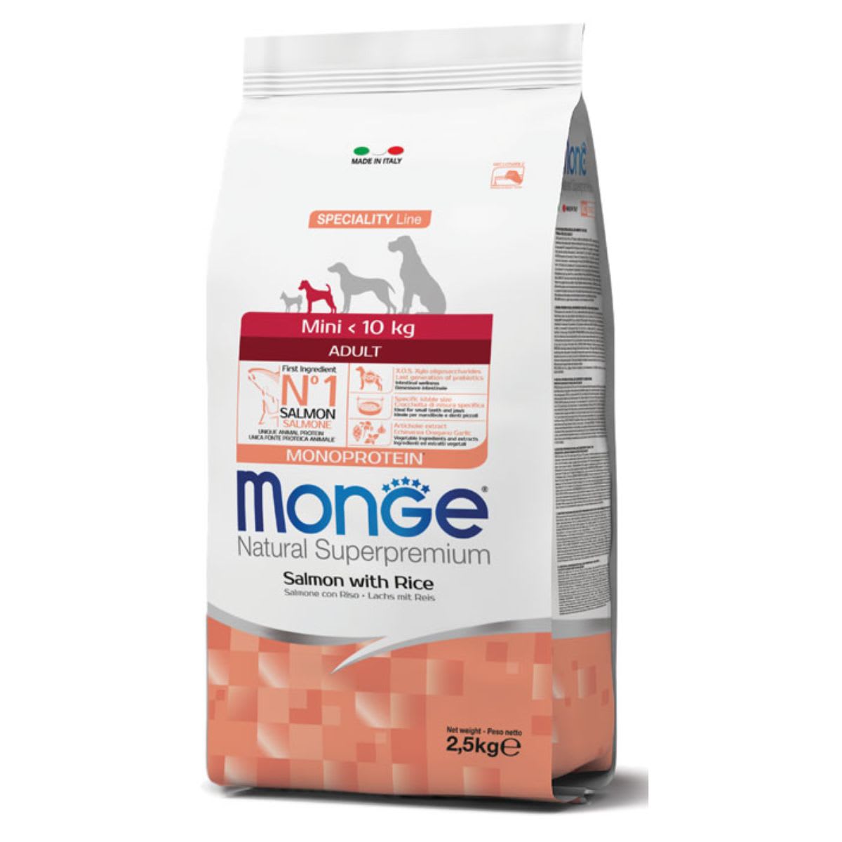 Monge Canine Adult Mini Salmon y arroz 2.5 kg1