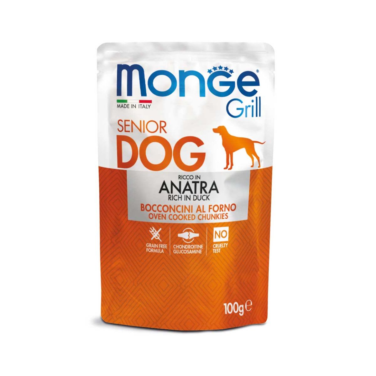 Monge Canine Grill Senior pato sobre 100 g1