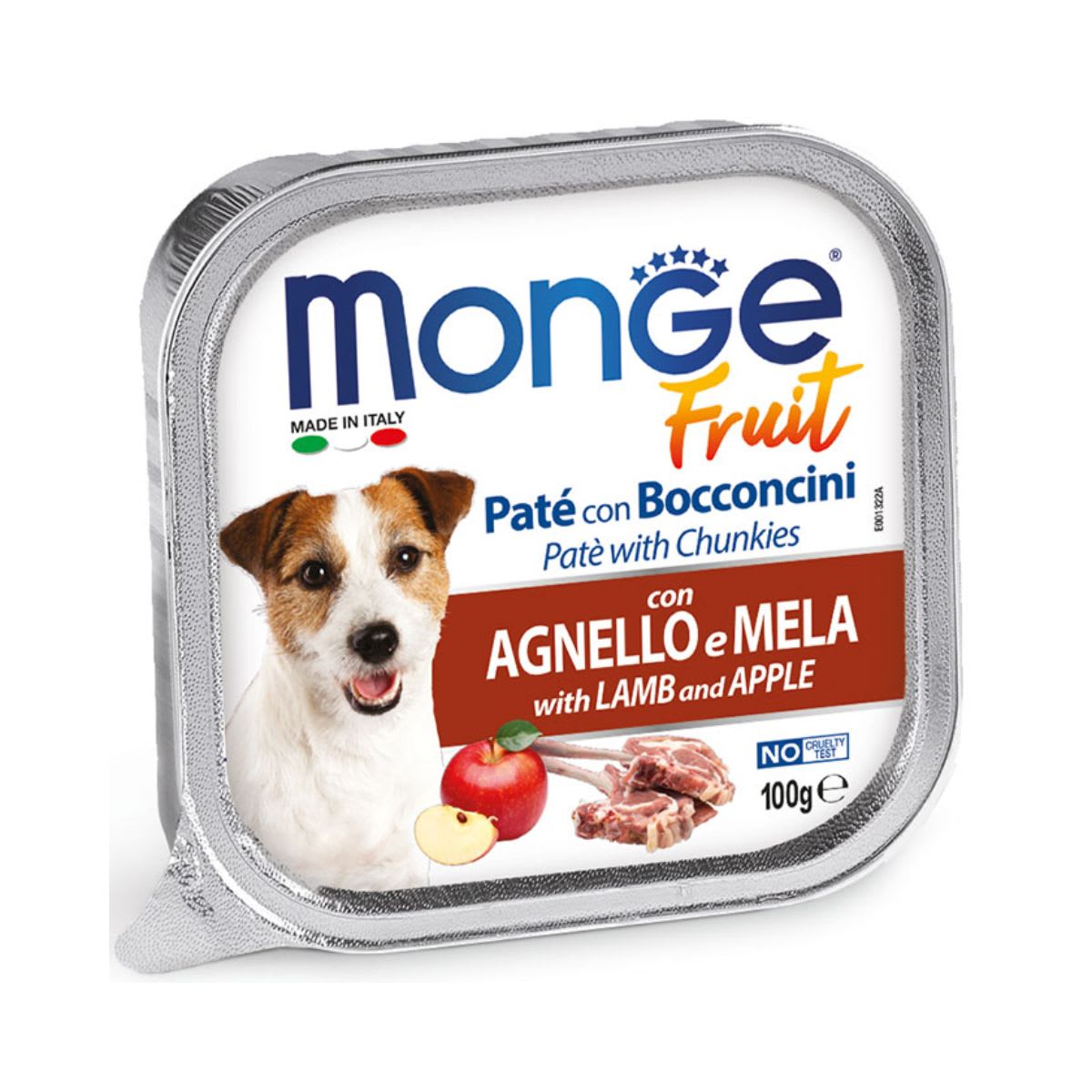 Monge Canine Fruit Cordero y manzana alutray 100 g1