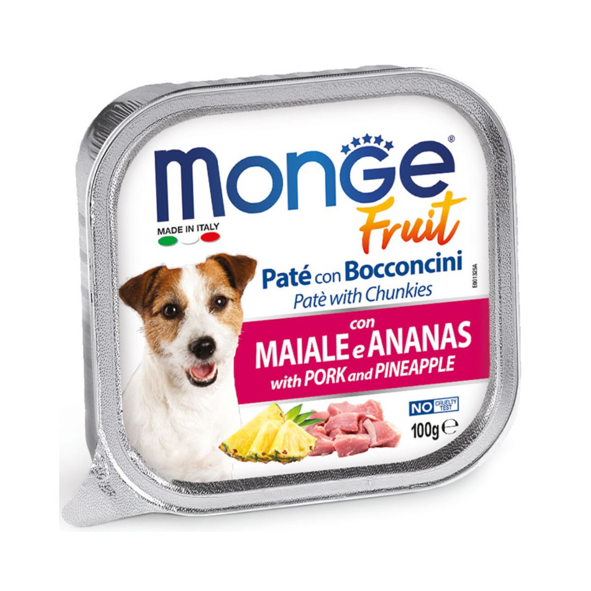 Monge Canine Fruit Cerdo y piña alutray 100 g1